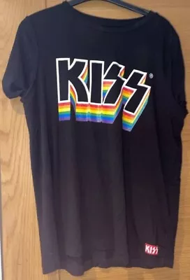 Buy Kiss T Shirt Womens Rock Band Merch Tee Ladies Size 12 Gene Simmons Black • 12.95£