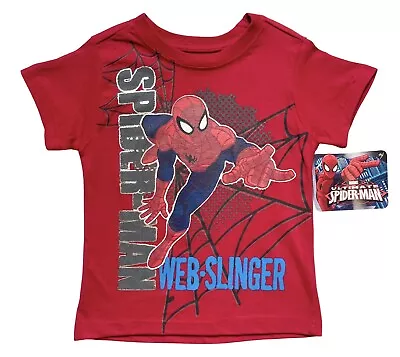 Buy Marvel Spider-Man T-Shirt Boys Red Short Sleeved Age 2 Years SUMMER B0013 • 5.99£