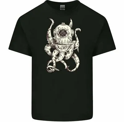 Buy Steampunk Octopus Men's Funny T-Shirt Scuba Diving Diver Ocean Cthulhu Kraken • 10.99£