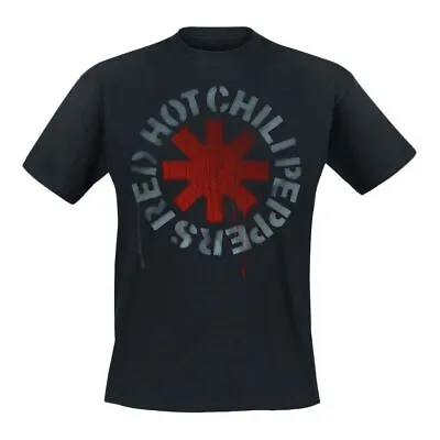 Buy Red Hot Chili Peppers Stencil Logo Black T-Shirt: Large • 18.99£