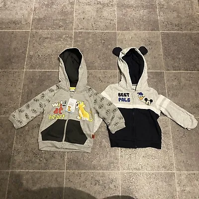 Buy Disney Baby Pep&Co Hoodies Lion King And Micky Mouse/Donald Duck Size 6-9 Months • 5.99£