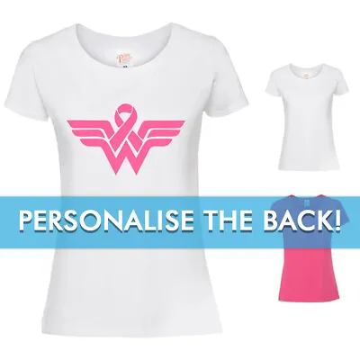 Buy WONDER WOMAN Cancer Ladies T-Shirt, Charity Walk Run, Mud Run, Race For Life • 10.99£