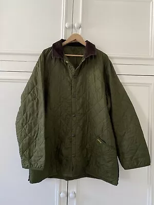 Buy Barbour Liddesdale Quilted Jacket Mens XXL Olive Green Lightweight Outdoors • 35£