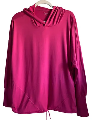 Buy Zelos Emo Fuscia Hooded NWT Plus Size Pullover Size 2X • 23.06£