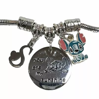 Buy Stitch Charm Bracelet Lilo & Stitch, You Are My Sunshine, Jewellery, Love, Gift • 14.99£