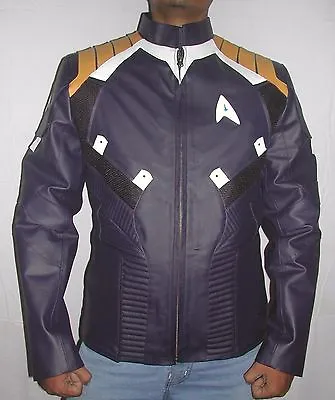 Buy Chris Pine Kirk Star Trek Beyond 2016 Blue Leather Jacket. • 61.99£