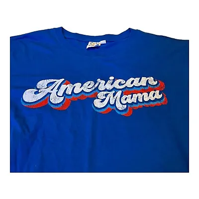 Buy Spirit Of America Women's Patriotic American Mama Short Sleeve Graphic TShirt XL • 9.46£