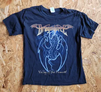 Buy DRAGONFORCE 2003 VALLEY OF THE DAMNED T-SHIRT Youth L Uk 12 Power Metal Tour • 18£
