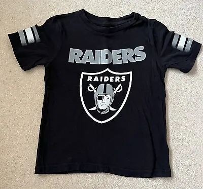 Buy Child Black NFL Raiders T-Shirt 4 Years • 0.99£