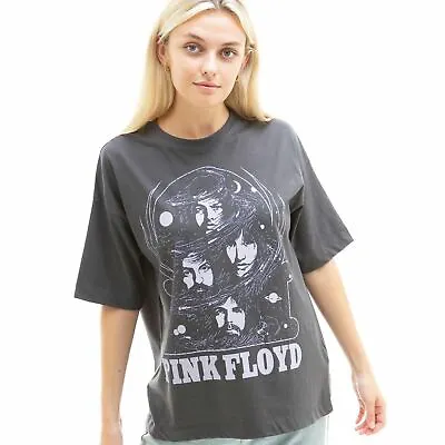 Buy Official Pink Floyd Ladies Group Oversized T-shirt Black Sizes S - XL • 13.99£