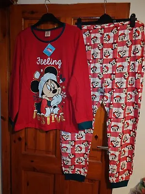 Buy Disney Minnie Mouse Long Sleeved Pyjamas Plus Size 20/22 *NEW WITH TAGS* • 14£