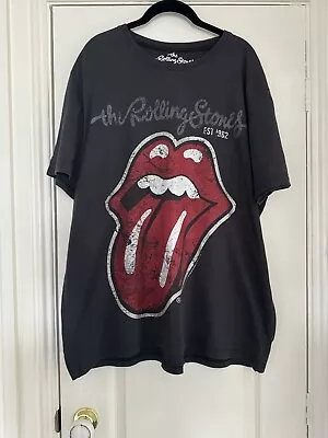 Buy The Rolling Stones T Shirt OFFICIAL Plastered Tongue Rock Band Size XXL • 10£