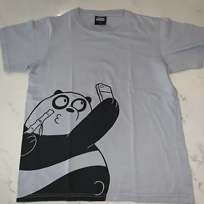 Buy Vintage Graphic Tee Sz M Gray Black We Bare Bears Sitcom Shirt IMBD Cartoon • 9.46£