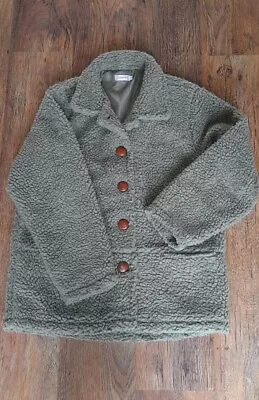 Buy Ladies 'Damart' Winter Three Quarter Coat Sage Green Size 14/16 • 5£