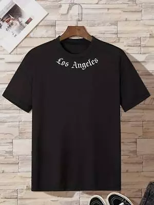 Buy Mens LOS ANGELES T-Shirt Round Neck Soft Regular Casual All Occasions 8 COLOURS • 9.99£