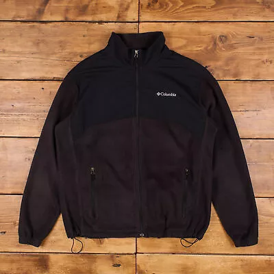 Buy Vintage Columbia Fleece Jacket XL Gorpcore Full Zip Black Outdoor Hiking • 34.99£
