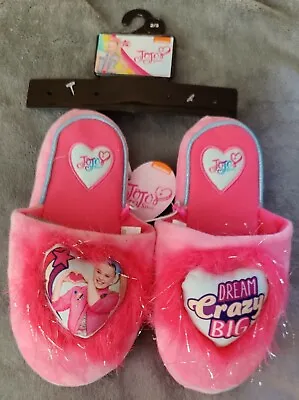 Buy Jojo Siwa Slippers Girls Youth 2/3 Pink Slide Shoes Dream Crazy Big New W Hanger • 7.87£