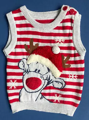 Buy Baby Boy 0-3 Months Christmas Clothes DISNEY Tank Top - Tigger Reindeer Design • 4£