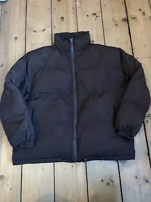 Buy Brown Y2K Puffer Jacket UK Size Large L Unbranded Padded Coat Streetwear Vintage • 20.69£