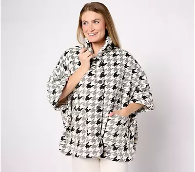 Buy NEW Cuddl Duds Women's Jacket Sz L/XL Fleece Bonded Sherpa Cambridge Black White • 26.89£