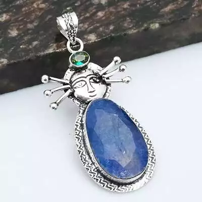 Buy Simulated Sapphire Mystic Topaz Handmade Pendant Jewelry 2.8  AP-13205 • 3.89£