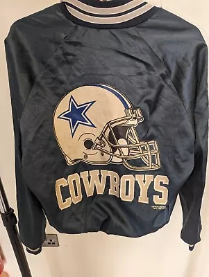 Buy Vintage Dallas Cowboys Locker Line Satin Varsity Jacket Size M 1992 Rare NFL USA • 89.99£