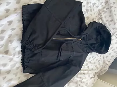 Buy Denim Bomber Jacket Black Size Small • 9£