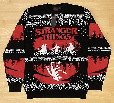 Buy 2XL 47  Chest Stranger Things Ugly Christmas Xmas Jumper Sweater Netflix XXL • 33.99£