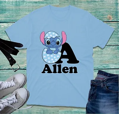 Buy Personalised Stitch & Angel In Easter Eggs T-Shirt Lilo & Stitch Easter Day Top • 11.99£
