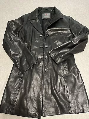 Buy Leather Jacket Woman | Men George & Martha New York USA Black Size XL • 140£