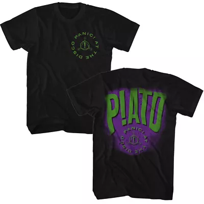 Buy Panic At The Disco P!ATD Logo Double Sided Men's T Shirt Pop Rock Music Merch • 49.86£