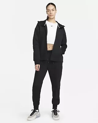 Buy Nike Sportswear Tech Fleece Windrunner Women's Full-Zip Hoodie In Black Size: M • 42.63£