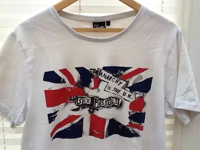 Buy Mens Vintage SEX PISTOLS ANARCHY IN THE UK White 100% Cotton Punk T-Shirt : XL • 11.99£