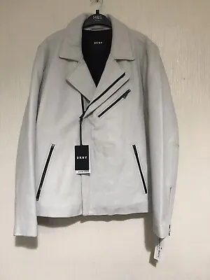 Buy New DKNY Men’s Soft Leather Jacket Size L RRP $695 • 129.95£