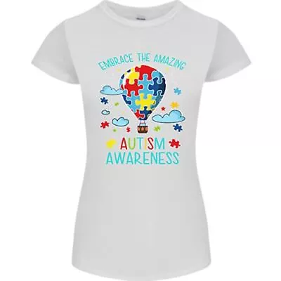 Buy Autism Awareness Embrace Amazing Autistic Womens Petite Cut T-Shirt • 9.99£