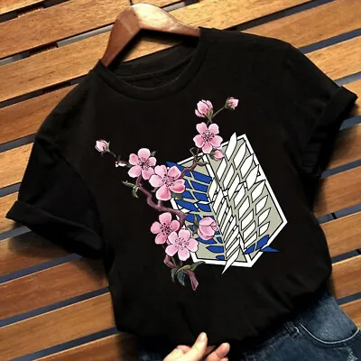 Buy Fashionable New Style Attack On Titan Japanese Anime Sleeve Short T Shirt Street • 15.59£