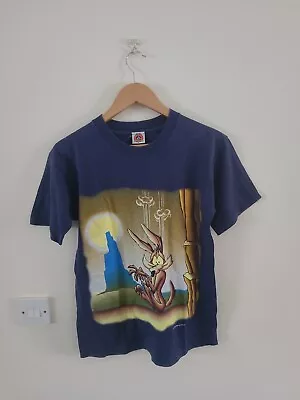 Buy Vintage Loony Tunes Single Stitch T Shirt 1999 Wild Coyote Small • 35£