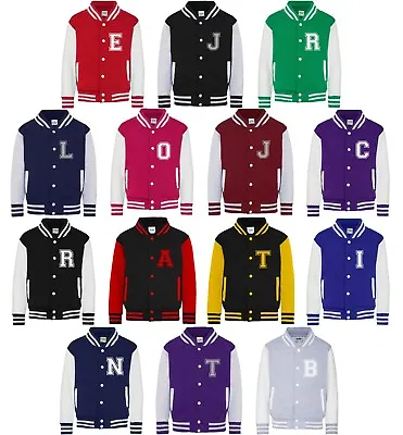 Buy Personalised Initials Varsity Jacket XS-2XL Baseball College Customised Printed • 27.80£