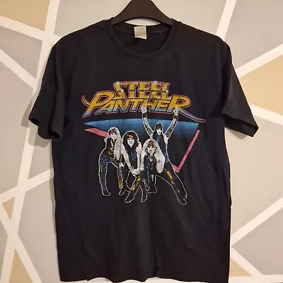 Buy Steel Panther Shirt UK European Tour 2015 Glam Metal Band Back Print T-Shirt - M • 39.99£
