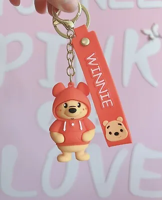 Buy Winnie The Pooh Bear Hoodie Disney Keychain Keyring Pendant Bag Charm • 5.59£