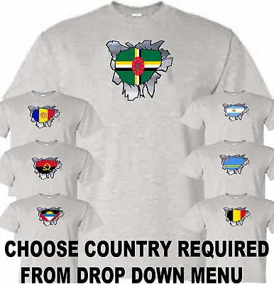 Buy Flag Of Any Country (LIST 2)(choose In Menu) Digital Printed T Shirt • 13.50£
