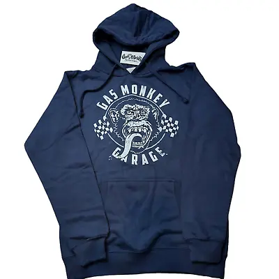 Buy Gas Monkey Garage Men's Logo Hoodie Graphic Print Sweatshirt, Navy. Size S • 31.99£