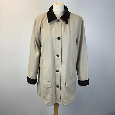 Buy Lands End Ladies Field Jacket Coat Beige Workwear Large 14-16 Great Condition • 30£