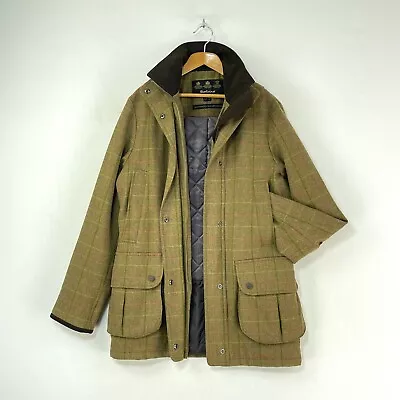 Buy Barbour Washable Berwick Tweed Coat Womens 8 Green Check Shooting Country Field • 109£