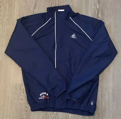 Buy Adidas Equipment Blue Full Zip Windbreaker Jacket - Size 36/38 Flora Marathon • 14.99£