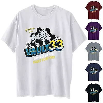 Buy Vault Boy Round T-Shirt Cool Gamer Funny Retro Game Comic Arcade Fallout Blouse • 10.37£