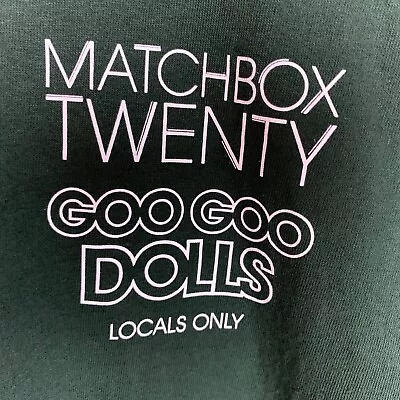Buy Match Box Twenty Goo Goo Dolls Locals Only Local Crew Shirt Mens Size XL Green • 23.62£
