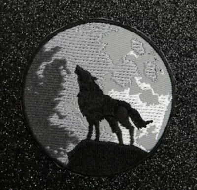Buy Wolf And Moon Easy Iron On Patch Sew Moonscape Howling Dog Goth Emo • 3.50£