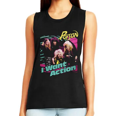 Buy Poison I Want Action Album Cover Women's Tank Top Muscle Metal Rock Band Concert • 25.10£