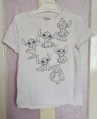 Buy Disney Stitch Women’s White Round Neck  T-Shirt. • 2£